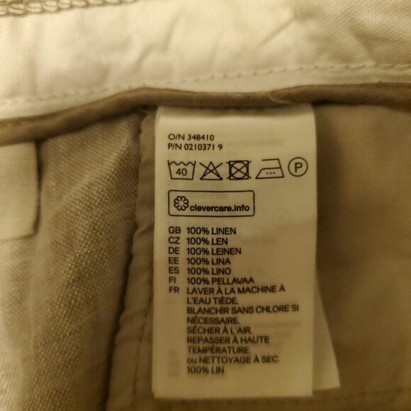 H & M 100 % Linen Pants  34 X 31 - Picture 8 of 8